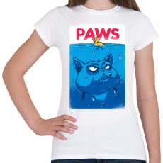 PRINTFASHION Cápa macska - Női póló - Fehér