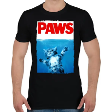 PRINTFASHION Cápa mancsok - Férfi póló - Fekete