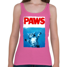 PRINTFASHION Cápa mancsok - Női atléta - Rózsaszín női trikó