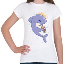 PRINTFASHION Cápa - Női póló - Fehér női póló