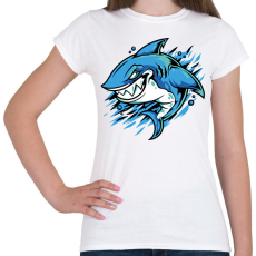 PRINTFASHION Cápa - Női póló - Fehér