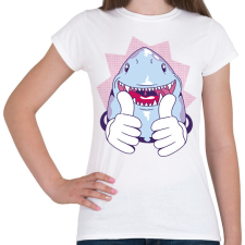 PRINTFASHION Cápa - Női póló - Fehér női póló