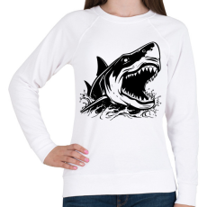 PRINTFASHION cápa - Női pulóver - Fehér