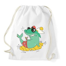 PRINTFASHION Cápa - Sportzsák, Tornazsák - Fehér tornazsák