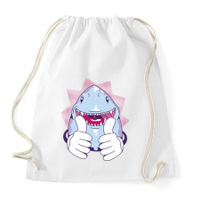 PRINTFASHION Cápa - Sportzsák, Tornazsák - Fehér tornazsák