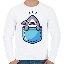 PRINTFASHION Cápa zsebminta - Férfi pulóver - Fehér férfi pulóver, kardigán