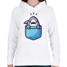 PRINTFASHION Cápa zsebminta - Női kapucnis pulóver - Fehér