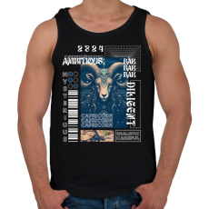 PRINTFASHION Capicorn - Streetwear style - Férfi atléta - Fekete
