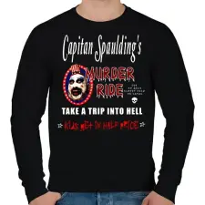 PRINTFASHION CAPITAN SPAULDINGS MURDER RIDER - Férfi pulóver - Fekete férfi pulóver, kardigán