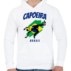 PRINTFASHION CAPOEIRA BRASIL - Férfi kapucnis pulóver - Fehér