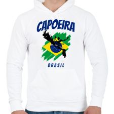 PRINTFASHION CAPOEIRA BRASIL - Férfi kapucnis pulóver - Fehér férfi pulóver, kardigán