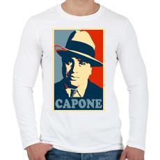 PRINTFASHION Capone - Férfi hosszú ujjú póló - Fehér