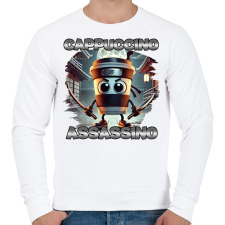 PRINTFASHION Cappuccino Assassino - Férfi pulóver - Fehér férfi pulóver, kardigán