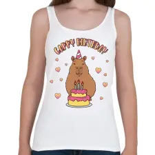 PRINTFASHION Cappy Birthday - Női atléta - Fehér női trikó