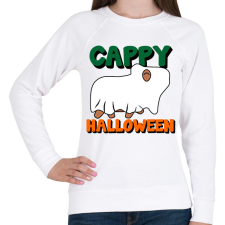 PRINTFASHION Cappy Halloween - Női pulóver - Fehér női pulóver, kardigán