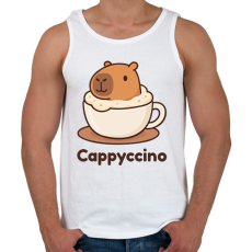 PRINTFASHION Cappyccino - Férfi atléta - Fehér