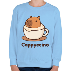 PRINTFASHION Cappyccino - Gyerek pulóver - Világoskék