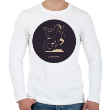 PRINTFASHION Capricorn - Bak - Férfi hosszú ujjú póló - Fehér férfi póló