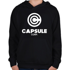 PRINTFASHION Capsule Corp - Gyerek kapucnis pulóver - Fekete