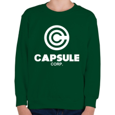 PRINTFASHION Capsule Corp - Gyerek pulóver - Sötétzöld gyerek pulóver, kardigán