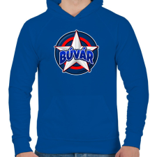 PRINTFASHION CAPTAIN BÚVÁR - Férfi kapucnis pulóver - Királykék férfi pulóver, kardigán