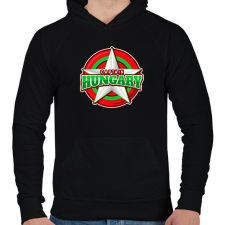 PRINTFASHION CAPTAIN HUNGARY  - Férfi kapucnis pulóver - Fekete férfi pulóver, kardigán