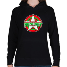 PRINTFASHION CAPTAIN HUNGARY  - Női kapucnis pulóver - Fekete női pulóver, kardigán