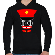 PRINTFASHION captain jack - Férfi kapucnis pulóver - Fekete férfi pulóver, kardigán
