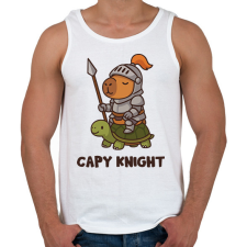 PRINTFASHION Capy knight - Férfi atléta - Fehér női trikó