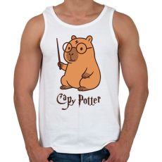 PRINTFASHION Capy Potter - Férfi atléta - Fehér