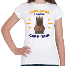 PRINTFASHION Capy-tain - Női póló - Fehér női póló