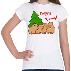 PRINTFASHION Capy xmas - Női póló - Fehér