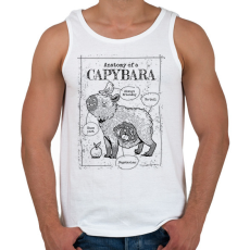 PRINTFASHION Capybara anatómia - Férfi atléta - Fehér