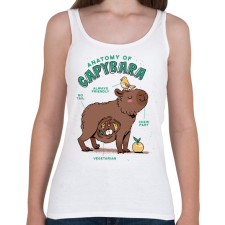 PRINTFASHION Capybara anatómia - Női atléta - Fehér női trikó