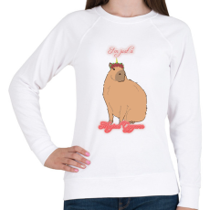 PRINTFASHION Capybara - Capycorn #2 - Női pulóver - Fehér