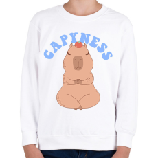 PRINTFASHION Capybara - Capyness - Gyerek pulóver - Fehér