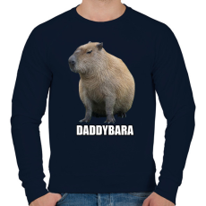 PRINTFASHION Capybara család - Daddybara - Férfi pulóver - Sötétkék