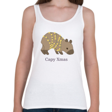 PRINTFASHION capybara család - karácsonyi fény - Női atléta - Fehér női trikó