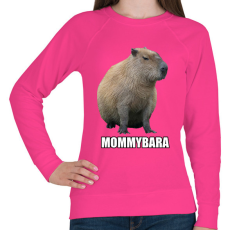 PRINTFASHION Capybara család - Mommybara - Női pulóver - Fukszia