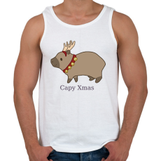 PRINTFASHION capybara család - rénszarvas - Férfi atléta - Fehér