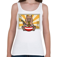 PRINTFASHION Capybara és ramen - Női atléta - Fehér női trikó