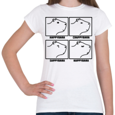 PRINTFASHION Capybara feelings - Női póló - Fehér
