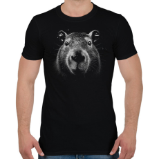 PRINTFASHION Capybara fej - Férfi póló - Fekete