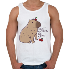 PRINTFASHION Capybara - Férfi atléta - Fehér