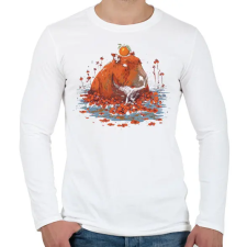PRINTFASHION Capybara - Férfi hosszú ujjú póló - Fehér férfi póló