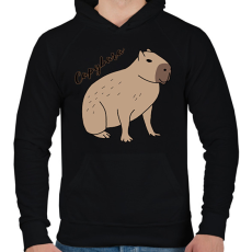 PRINTFASHION Capybara  - Férfi kapucnis pulóver - Fekete