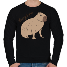 PRINTFASHION Capybara  - Férfi pulóver - Fekete férfi pulóver, kardigán