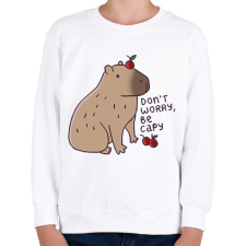 PRINTFASHION Capybara - Gyerek pulóver - Fehér gyerek pulóver, kardigán