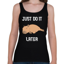 PRINTFASHION Capybara - just do it later - Női atléta - Fekete női trikó