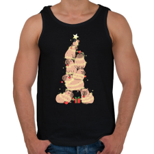PRINTFASHION capybara karácsonyfa - Férfi atléta - Fekete atléta, trikó